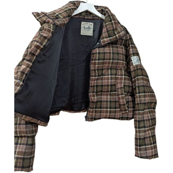 Dairy Boy Cedar Plaid Puffer Women's XL Brown/Green - Picture 7 of 11